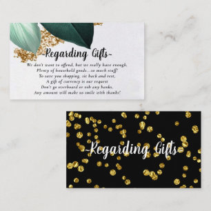 Foliage Glitter Honeymoon Fund Card