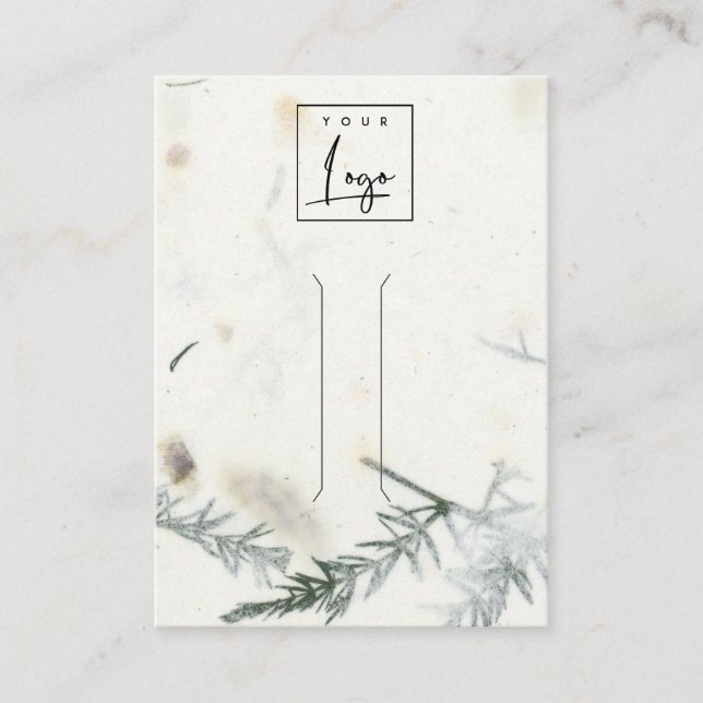Foliage Handmade Paper Texture Hair Clip Display Business Card (Front)