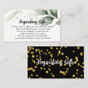 Foliage Honeymoon Fund Instead of Gifts Enclosure Card