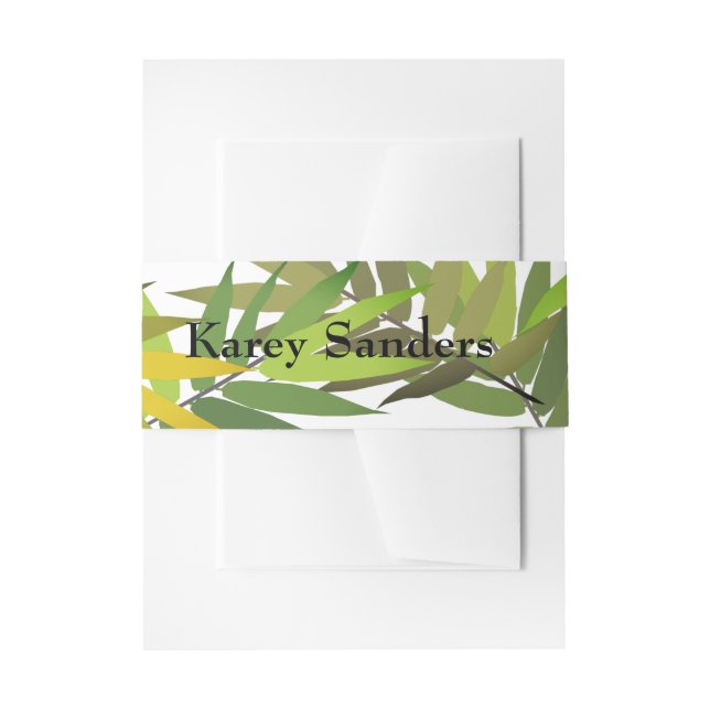 Foliage Invitation Belly Band (Front Example)