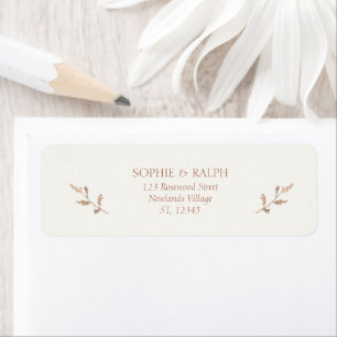 Foliage & Ivory Return Address Label