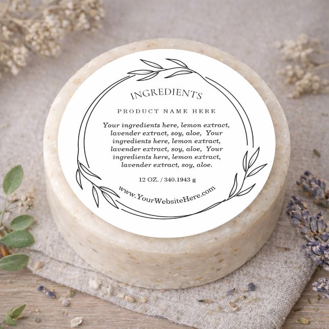 Foliage Leaf Ingredients Product Label Stickers (Foliage Leaf Ingredients Product Label Stickers)