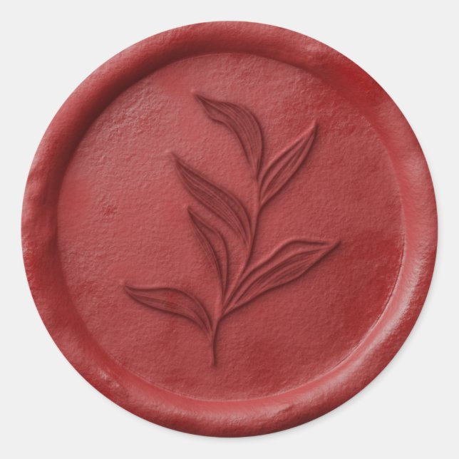 Foliage Leaf Wax Seal Sticker (Front)