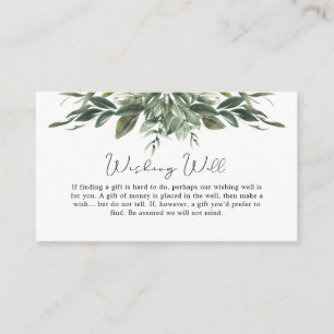 Foliage Leaf Wishing Well Enclosure Card