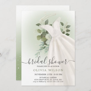 Foliage Mariage robe nuptiale douche Invitation