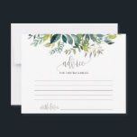 Foliage Marriage Advice Cards<br><div class="desc">These foliage marriage advice cards are the perfect activity for a rustic wedding reception or bridal shower. The design features a boho frame of green leaves and leafy greenery botanicals. Personalize these cards with the name of the bride and groom.</div>