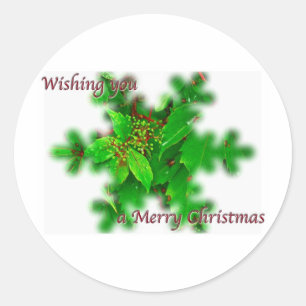 Foliage Merry Christmas Sticker
