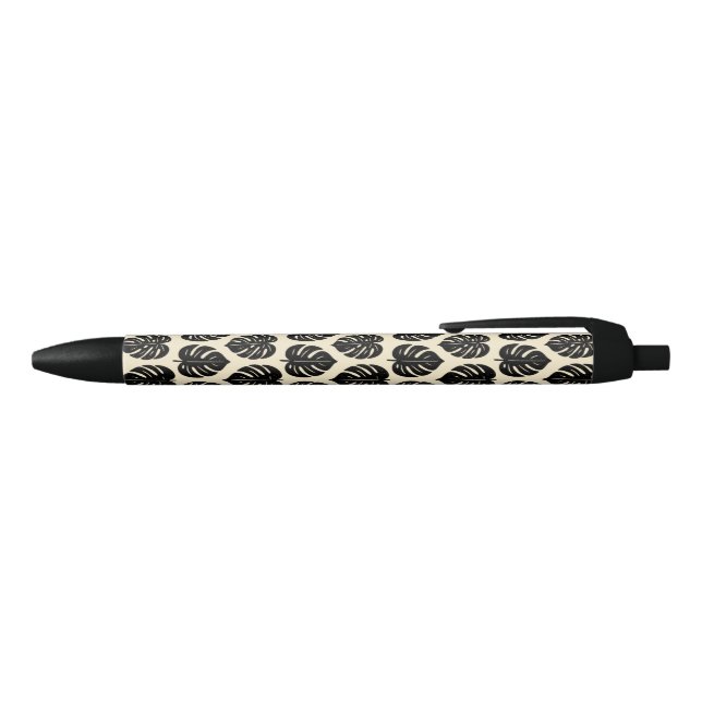 Foliage Monstera Black Ink Pen (Top)