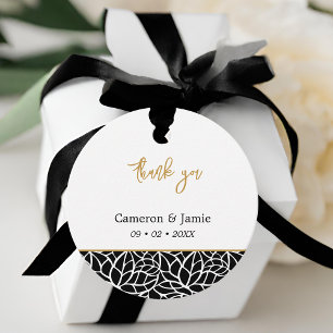 Foliage Pattern Wedding Thank You Favour Tags