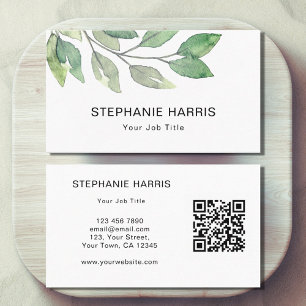 Foliage QR Code Business Card