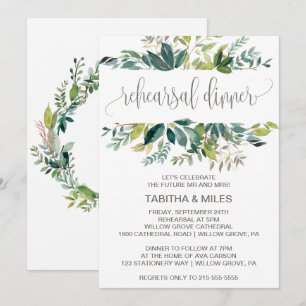 Foliage Rehearsal Dinner Invitation