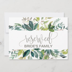 Foliage Reserved Sign
