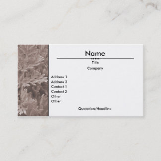 Foliage (Sepia) Business Card