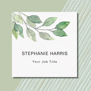 Foliage square business card