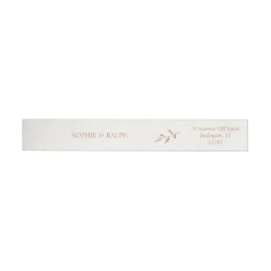 Foliage Wedding Couple Return Address Label