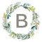 Foliage Wreath Monogram Wedding Envelope Seals