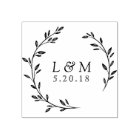 Foliage Wreath Wedding Monogram
