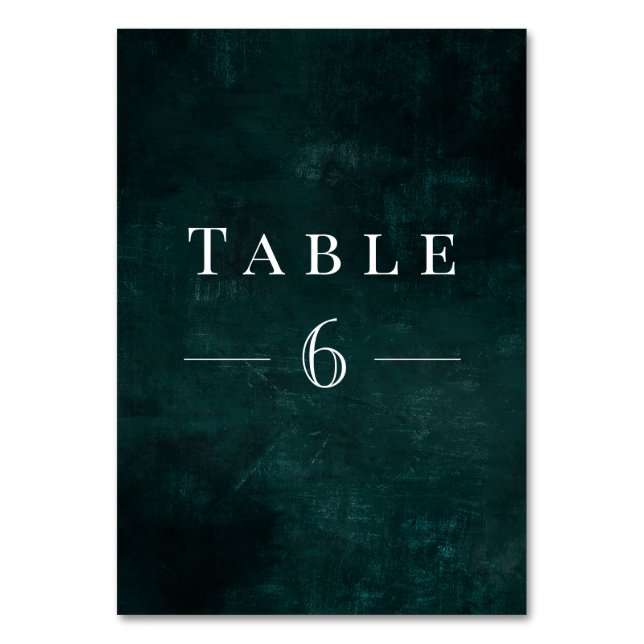 Foliage Wreath with rustic Greenery Table Number (Front)