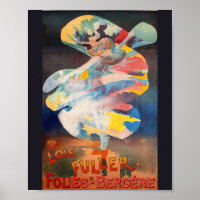Folies Bergere-la Loie Fuller vintage french poste