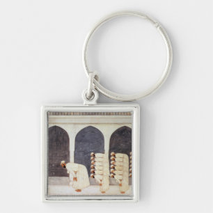 Folio.38a A Mogul prince in a mosque leading Frida Keychain