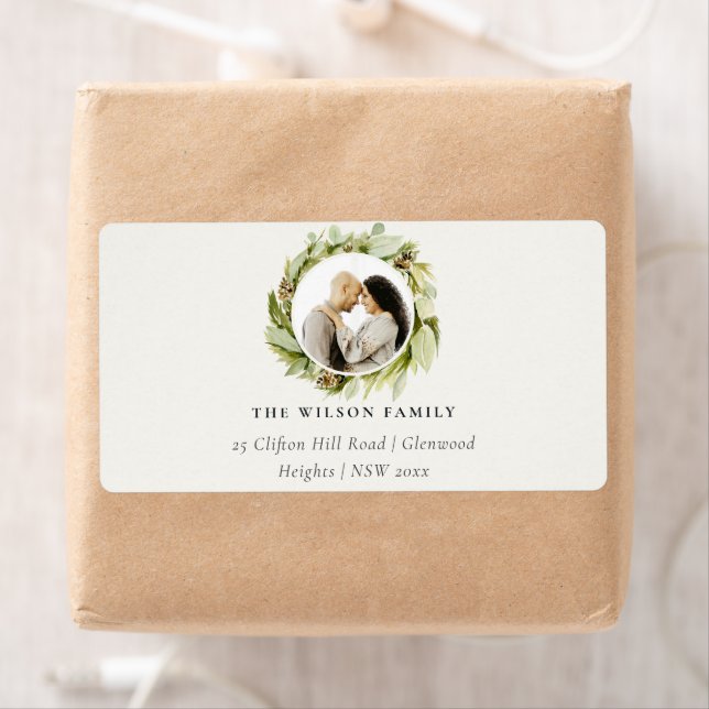 Folithe Winter Wreath Christmas Adresse photo (En situation)