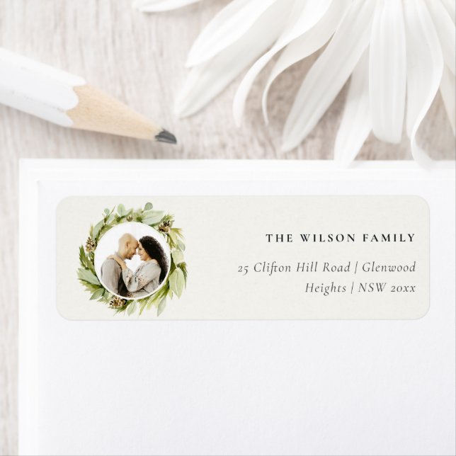 Folithe Winter Wreath Christmas Adresse photo (En situation)