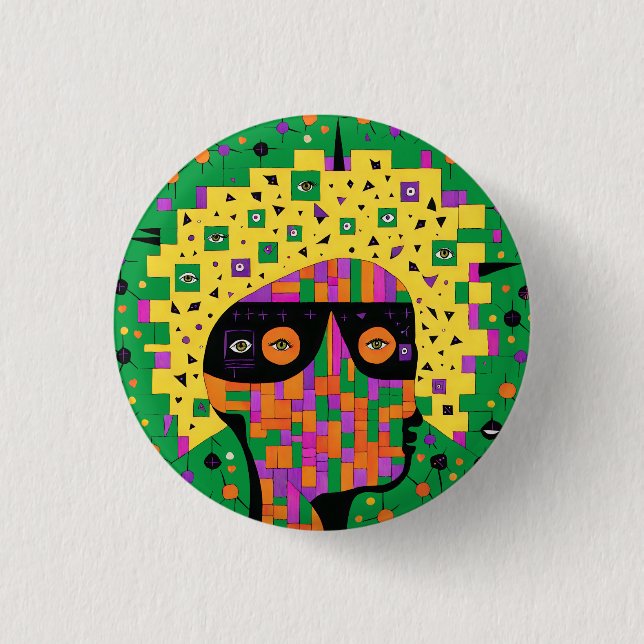 Folk 001 Nancy 1 Inch Round Button (Front)