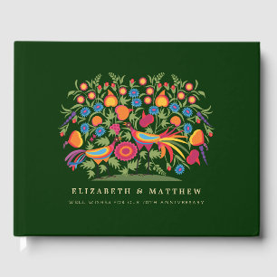Folk Art 70th Wedding Anniversary Guest Books