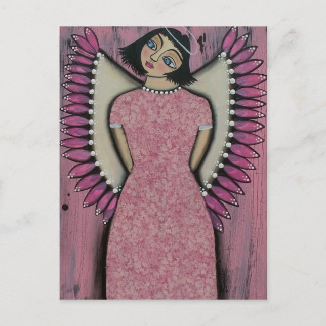 FOLK ART Angel Mist PAR LORI EVERETT carte postale (Devant)