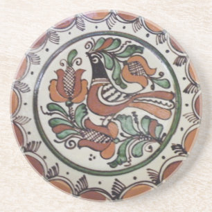 Folk Art Bird Coaster