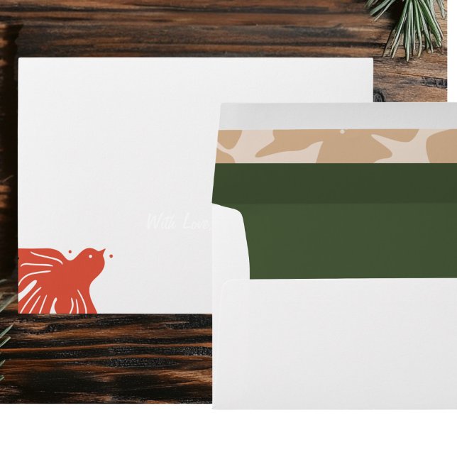 Folk Art Bird Envelope (Folk Art Envelope)