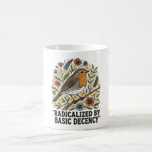 Folk Art Bird Illustration for Social Justice  Coffee Mug