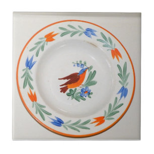 Folk Art Bird Tile