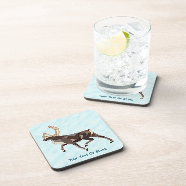 Folk Art Caribou/Reindeer Coaster (Right Side)