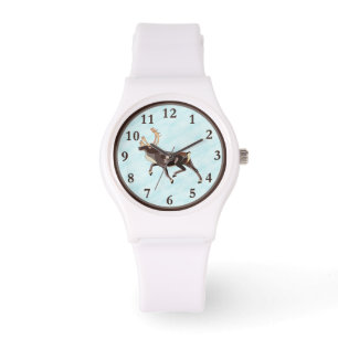 Folk Art Caribou/Reindeer Watch
