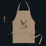 Folk Art Chicken and Egg Personalised Standard Apron<br><div class="desc">Personalised kitchen apron with a folk art style chicken and egg design.</div>