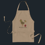 Folk Art Chicken and Egg Personalised Standard Apron<br><div class="desc">Personalised kitchen apron with a folk art style chicken and egg design.</div>