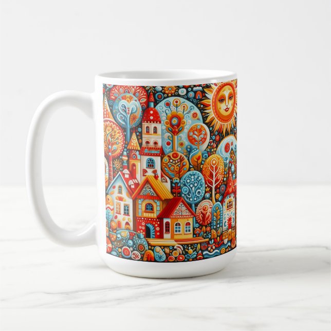 Folk Art  Coffee Mug (Left)