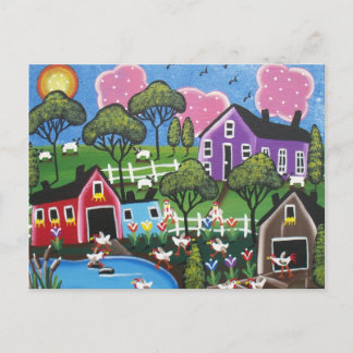 FOLK ART COop PAR LORI EVERETT carte postale