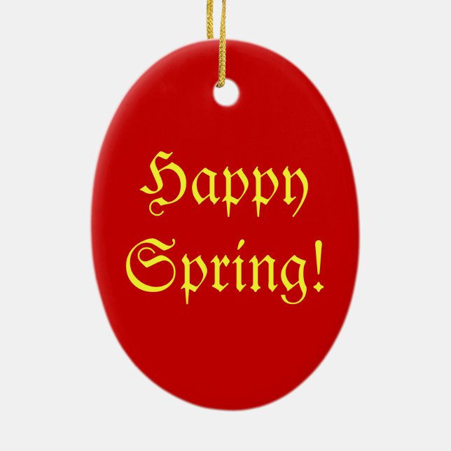 Folk Art Egg Ceramic Ornament (Back)