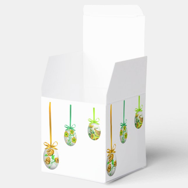 Folk Art Eggs (Ukrainian-inspired) Favor Box (Opened)