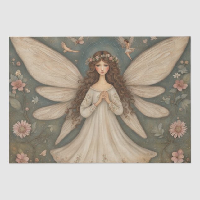 Folk Art Fairy Delight Decoupage Paper (Front)