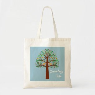 Folk Art Family Tree Genealogy Tote