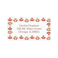     Folk Art Floral Border Cute Cozy Rustic Autumn