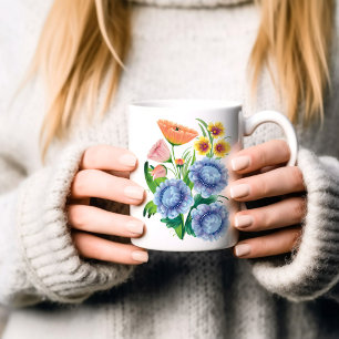 Folk Art Floral Coffee Mug