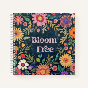 Folk Art Floral Journal - Bloom Free - Gift 