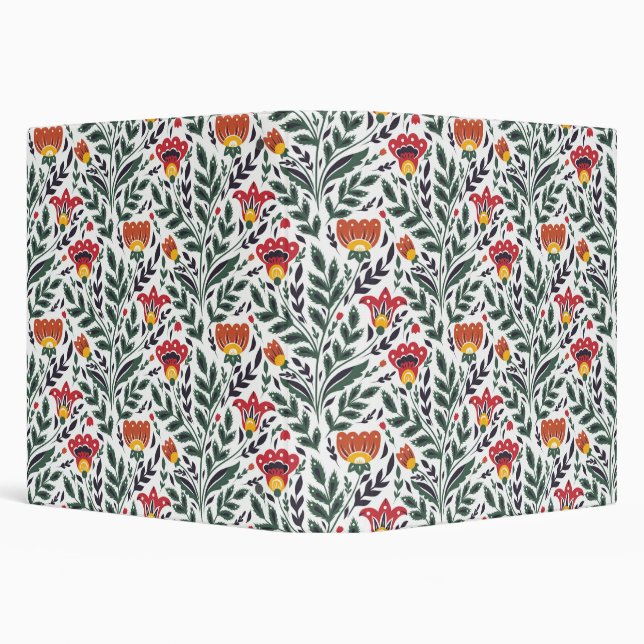 Folk art floral pattern binder (Background)