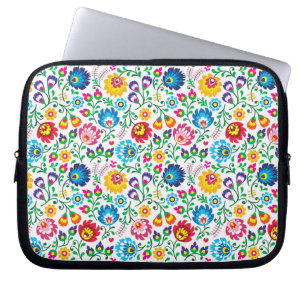 Folk Art Flower Pattern 2 Laptop Sleeve
