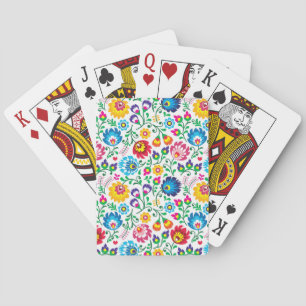 Folk Art Flower Pattern 2 Playing Cards