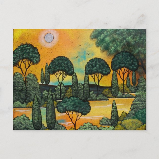 FOLK ART Gentle Morning par carte postale LORI EVE (Devant)